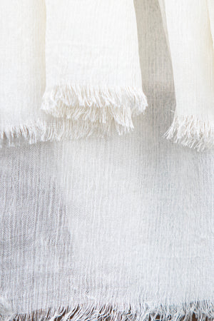 50% Wool 50% Silk with eyelash fringe